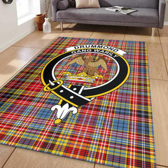Drummond of Strathallan Tartan Crest Area Rug