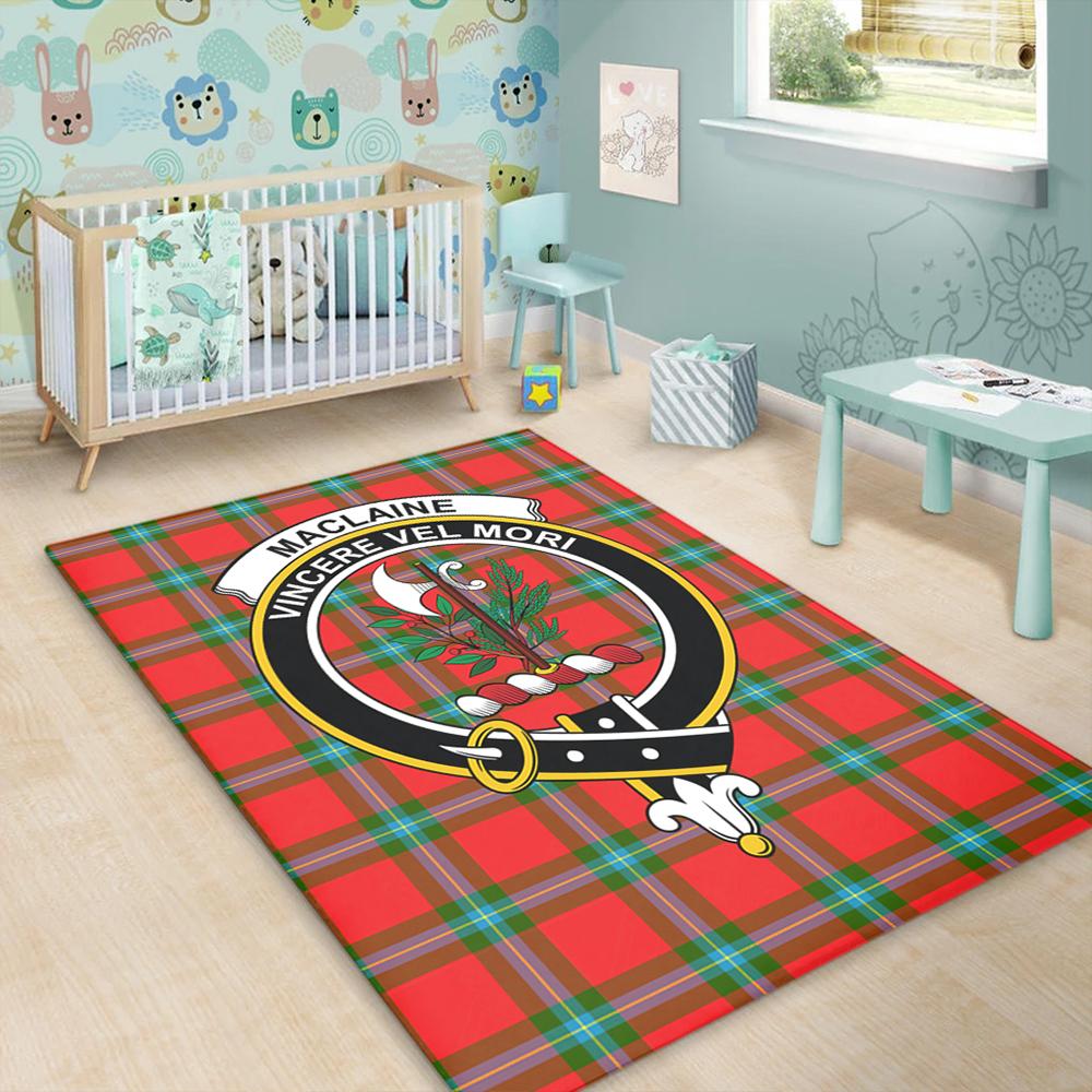 MacLaine of Loch Buie Hunting Ancient Tartan Crest Area Rug