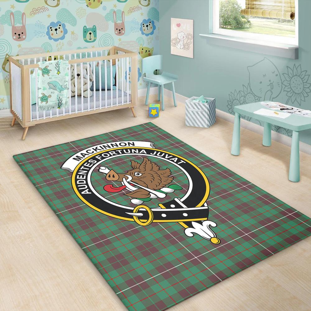 MacKinnon Hunting Ancient Tartan Crest Area Rug