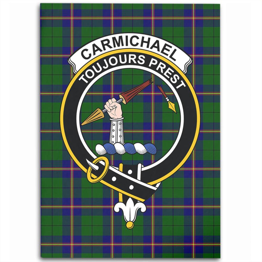 Carmichael Modern Tartan Crest Area Rug