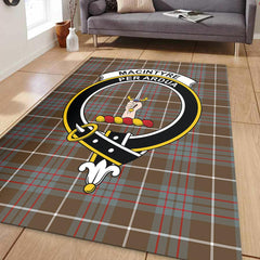MacIntyre Hunting Weathered Tartan Crest Area Rug