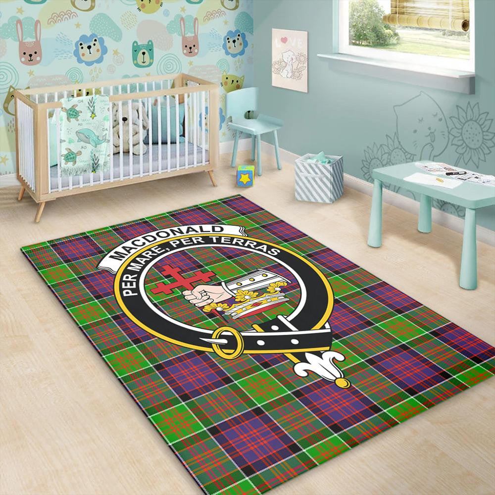 MacDonald of Clanranald Tartan Crest Area Rug
