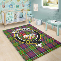 MacDonald of Clanranald Tartan Crest Area Rug