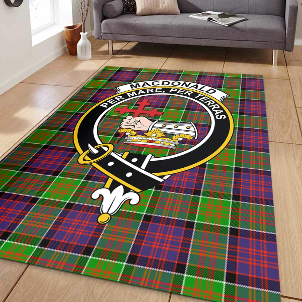 MacDonald of Clanranald Tartan Crest Area Rug