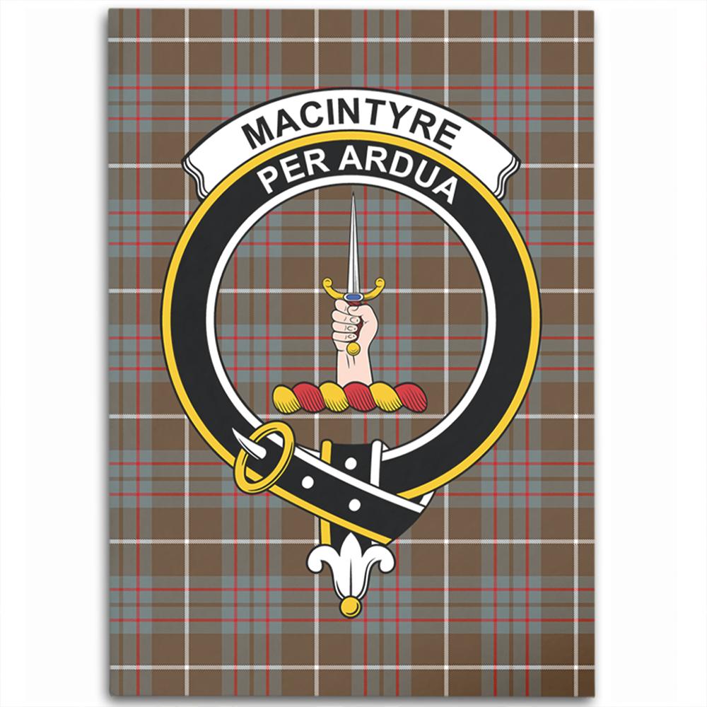 MacIntyre Hunting Weathered Tartan Crest Area Rug