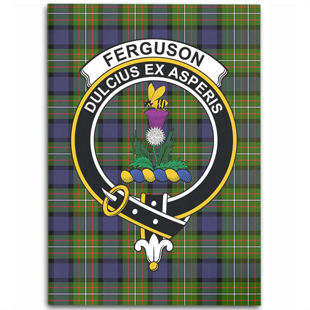 Fergusson Modern Tartan Crest Area Rug