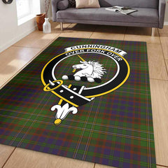 Cunningham Hunting Modern Tartan Crest Area Rug