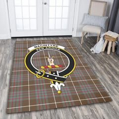 MacIntyre Hunting Weathered Tartan Crest Area Rug