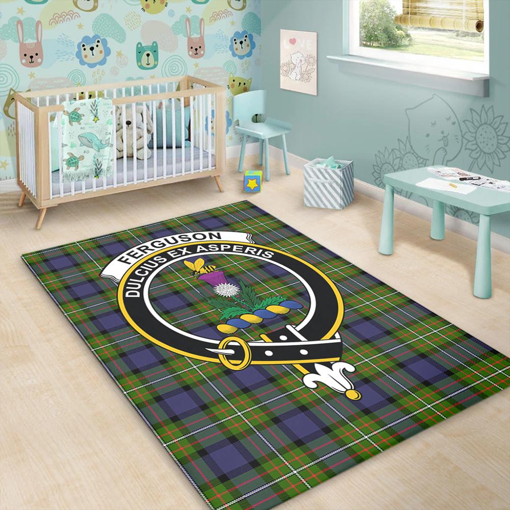 Fergusson Modern Tartan Crest Area Rug
