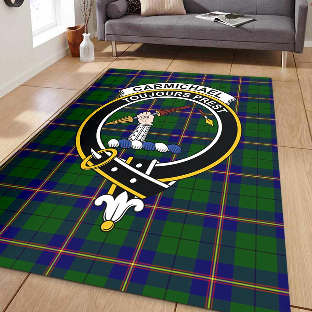 Carmichael Modern Tartan Crest Area Rug