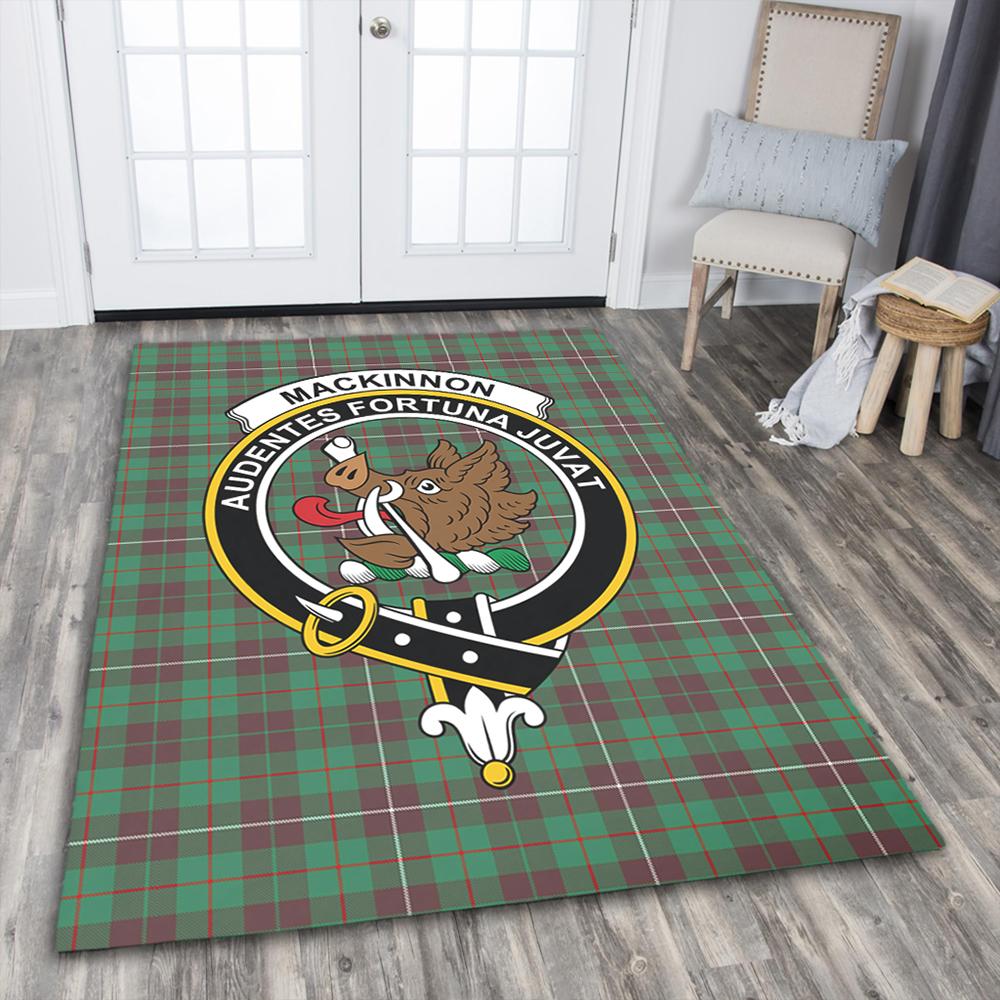MacKinnon Hunting Ancient Tartan Crest Area Rug
