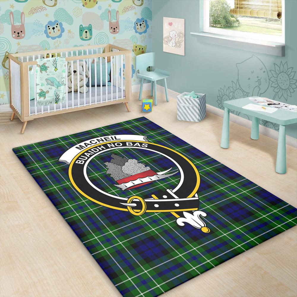 MacNeil of Colonsay Modern Tartan Crest Area Rug