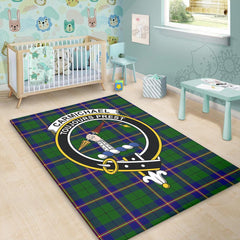 Carmichael Modern Tartan Crest Area Rug