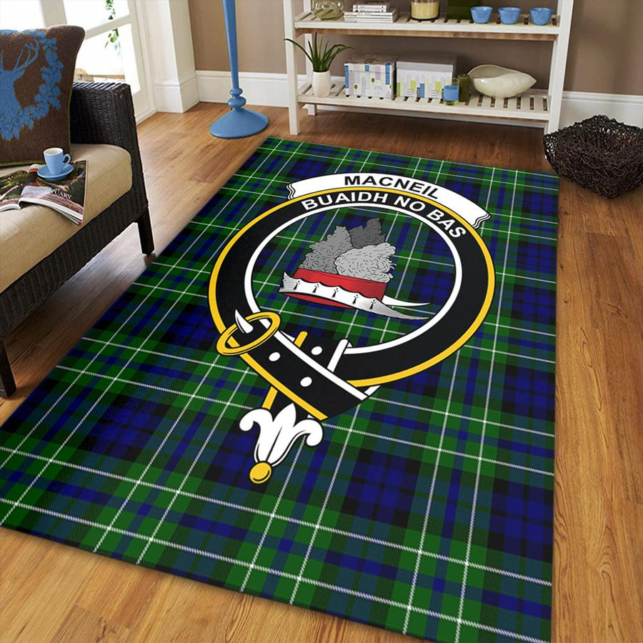 MacNeil of Colonsay Modern Tartan Crest Area Rug