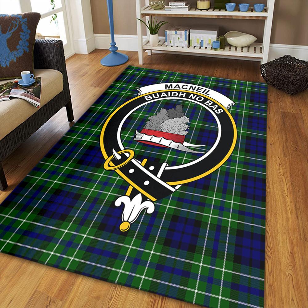 MacNeil of Colonsay Modern Tartan Crest Area Rug