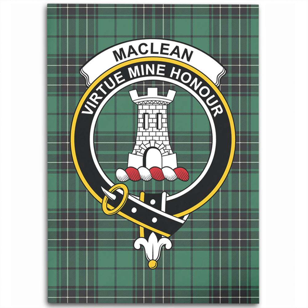 MacLean Hunting Tartan Crest Area Rug