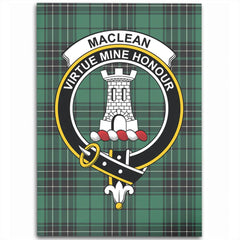MacLean Hunting Tartan Crest Area Rug