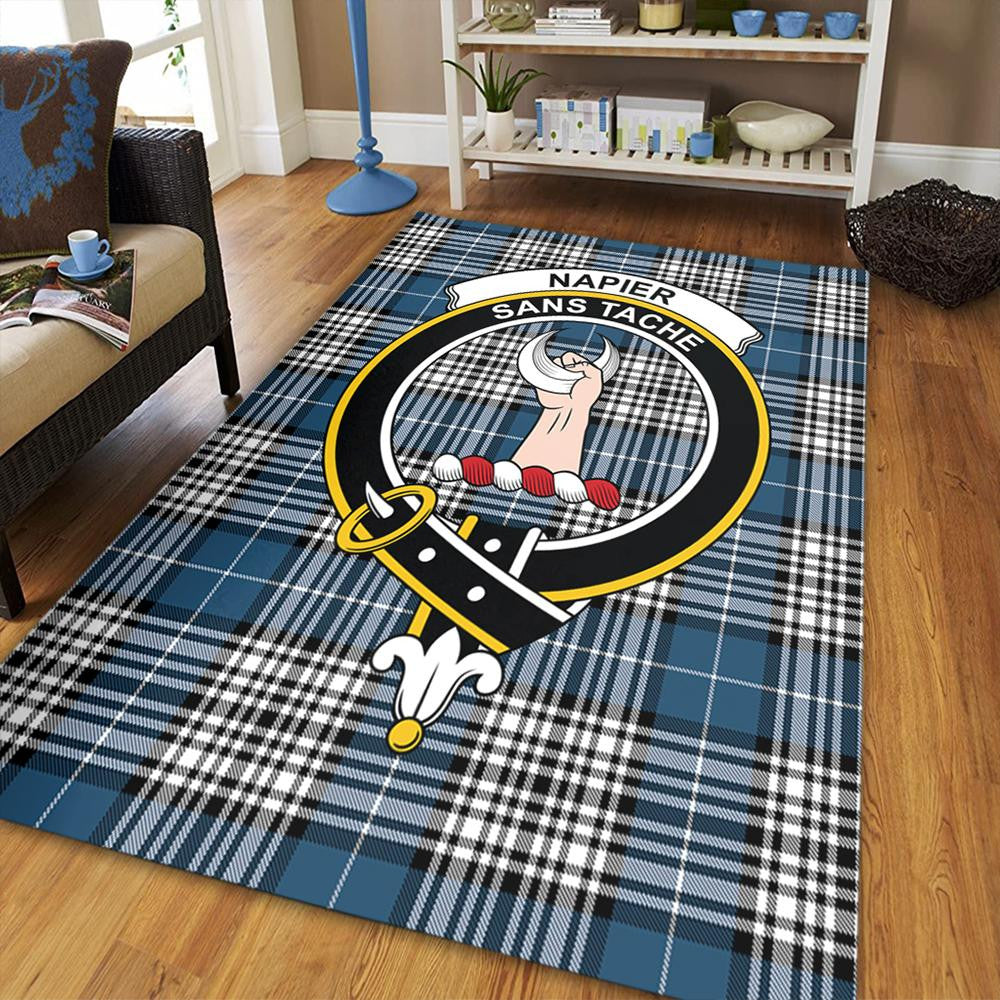 Napier Modern Tartan Crest Area Rug