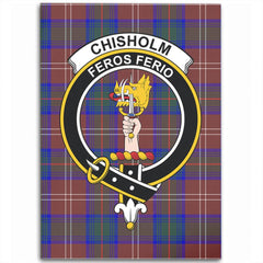 Chisholm Hunting Modern Tartan Crest Area Rug
