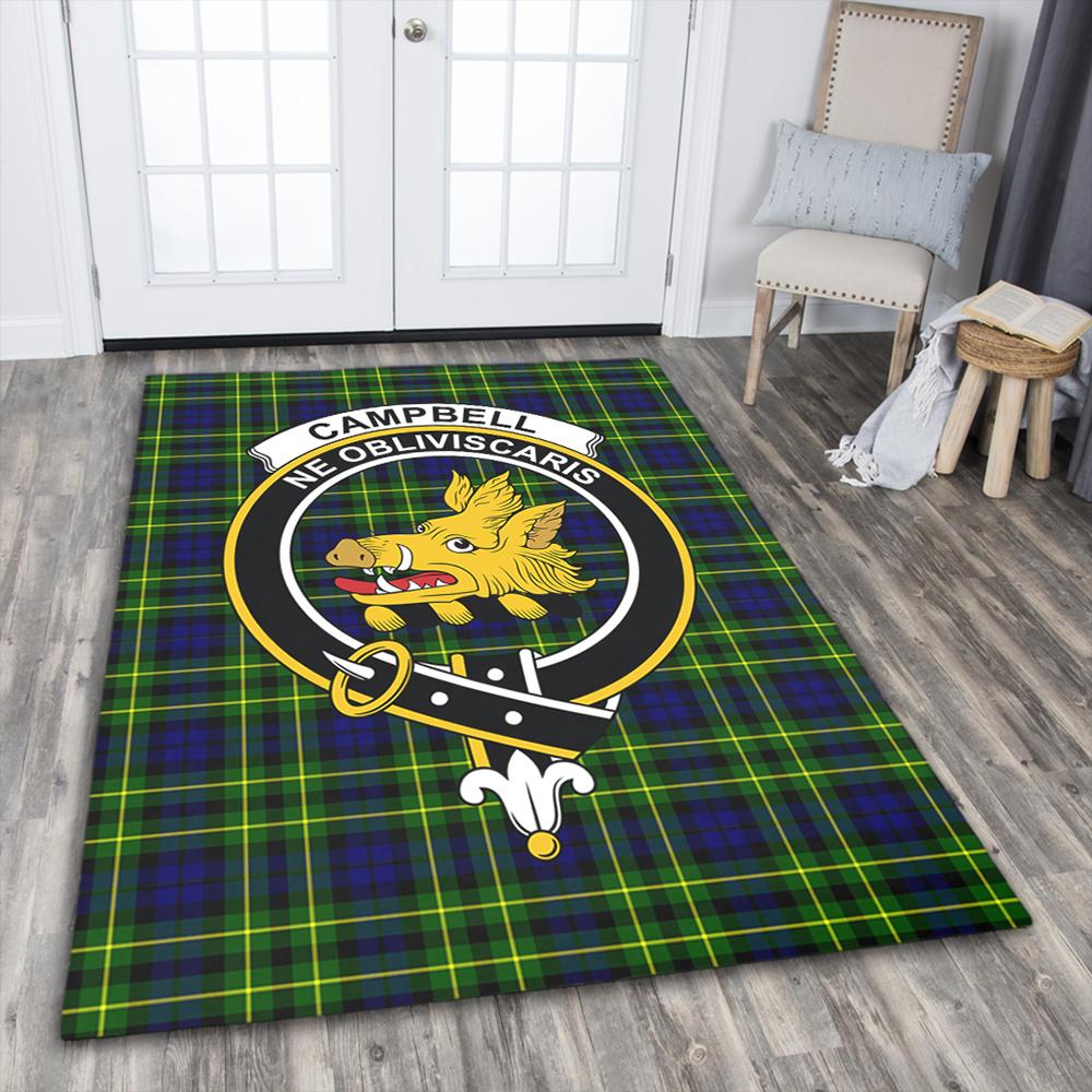 Campbell of Breadalbane Modern Tartan Crest Area Rug