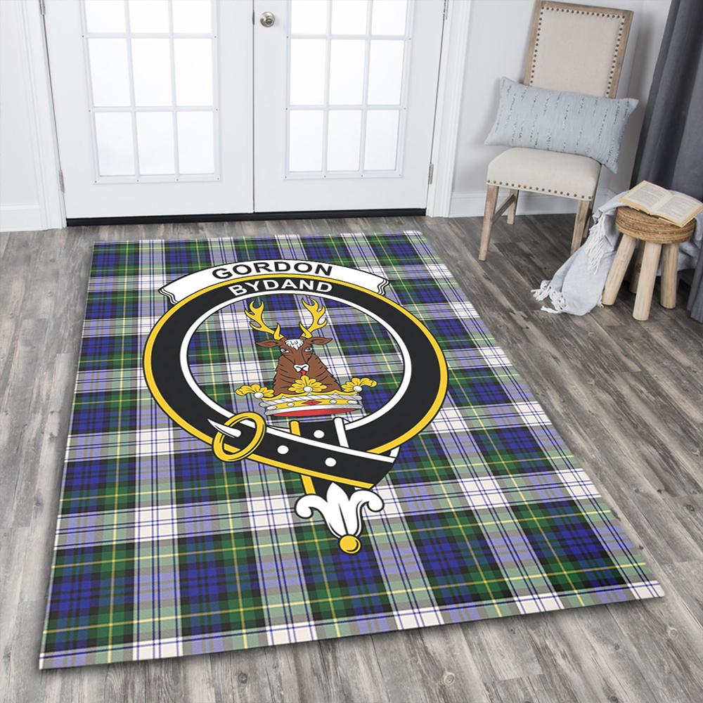 Gordon Dress Modern Tartan Crest Area Rug