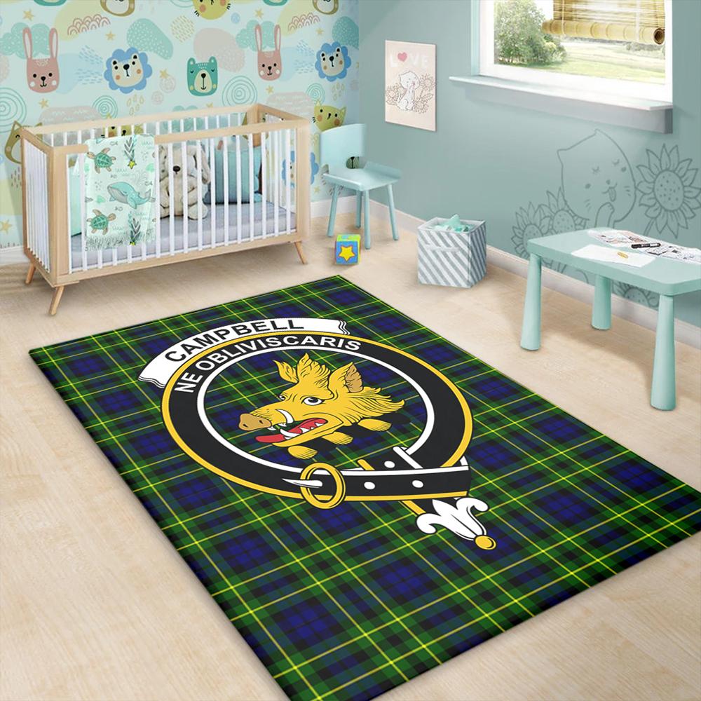 Campbell of Breadalbane Modern Tartan Crest Area Rug