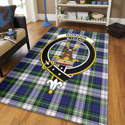 Clan Gordon Dress Modern Tartan Crest Rug – Scottish Highland Carpet for Living Room, Celtic Home Decor & Scotland Gift BS37