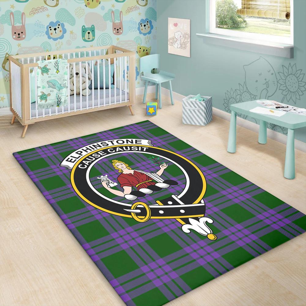 Elphinstone Tartan Crest Area Rug