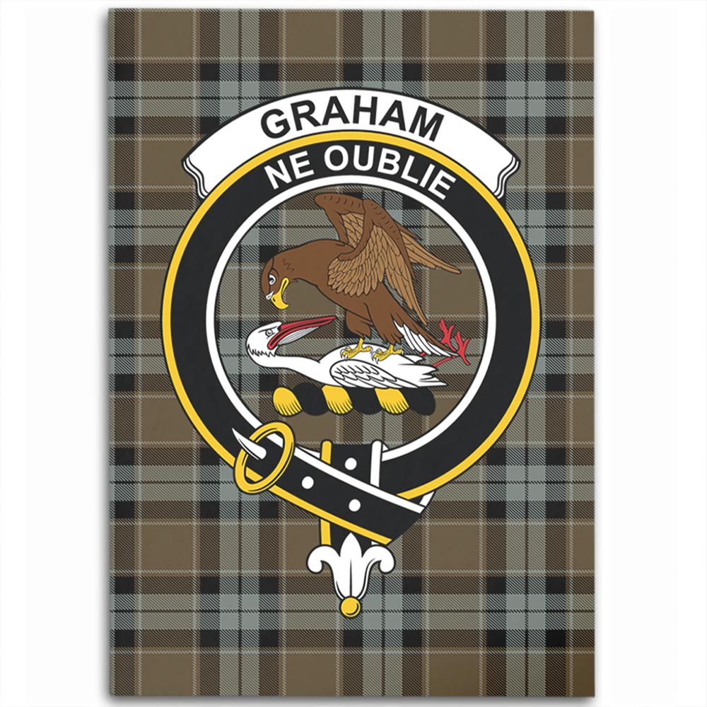 Graham of Menteith Weathered Tartan Crest Area Rug