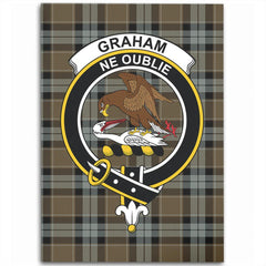 Graham of Menteith Weathered Tartan Crest Area Rug