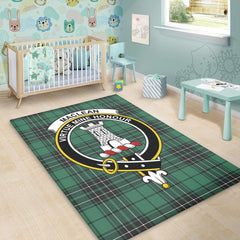 MacLean Hunting Tartan Crest Area Rug