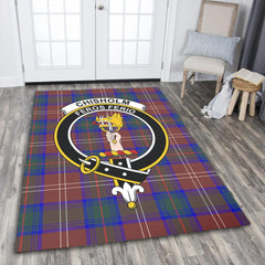 Chisholm Hunting Modern Tartan Crest Area Rug