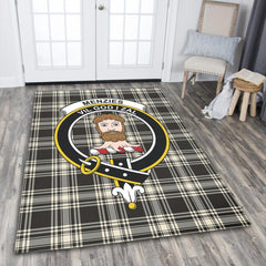 Menzies Black & White Ancient Tartan Crest Area Rug