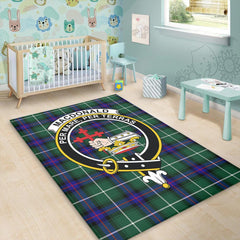 MacDonald of the Isles Hunting Modern Tartan Crest Area Rug