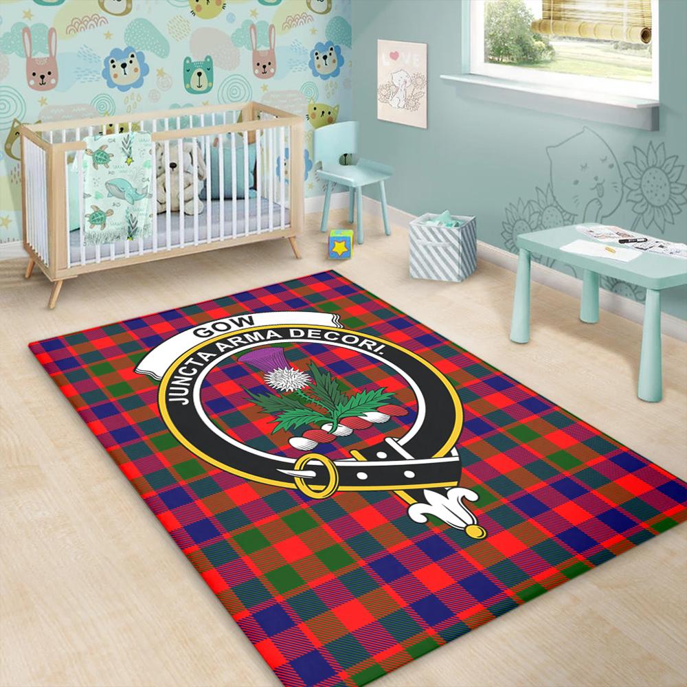 Gow Modern Tartan Crest Area Rug