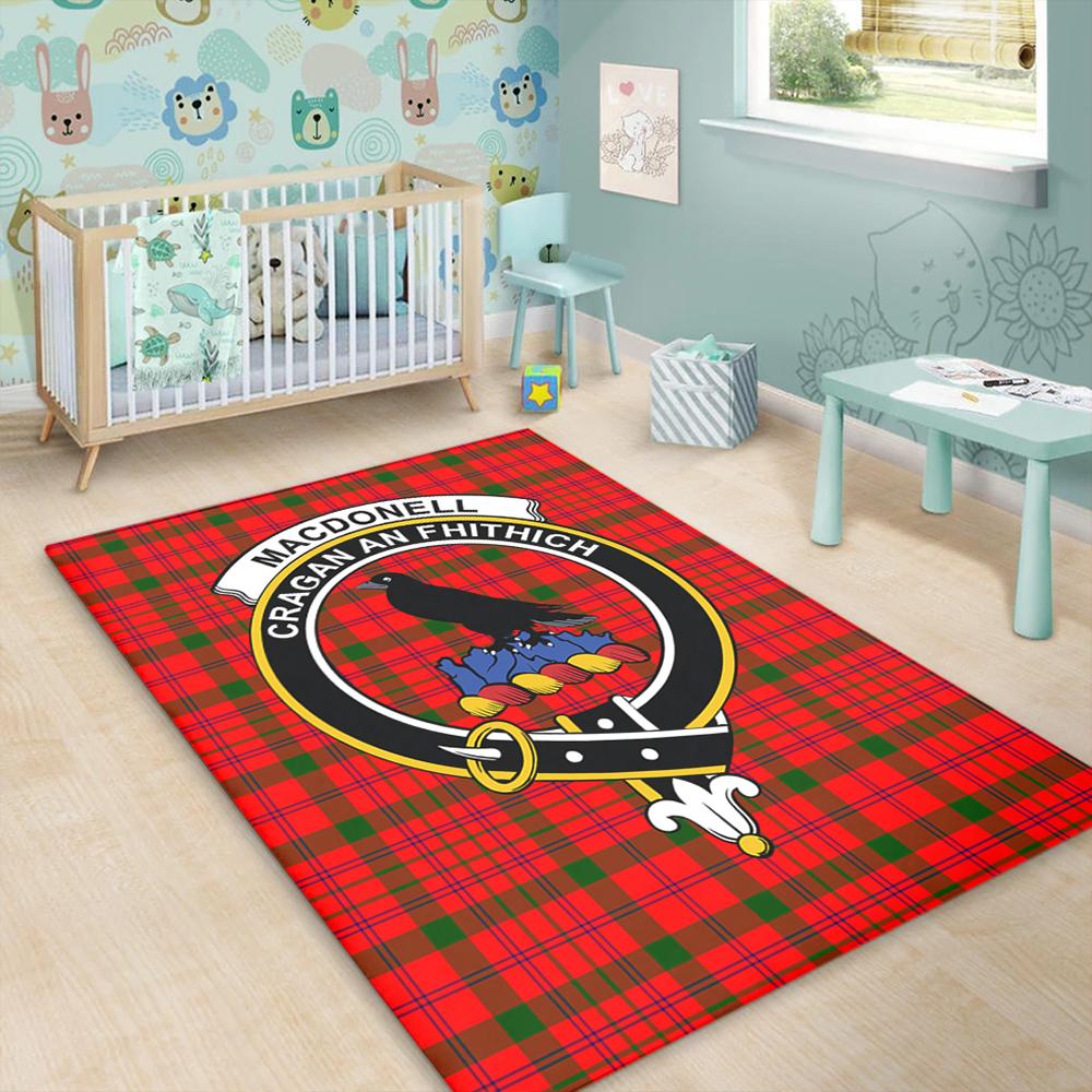MacDonnell of Keppoch Modern Tartan Crest Area Rug
