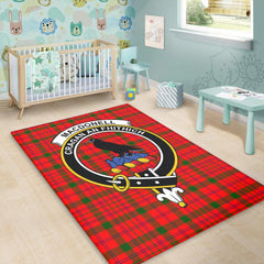 MacDonnell of Keppoch Modern Tartan Crest Area Rug