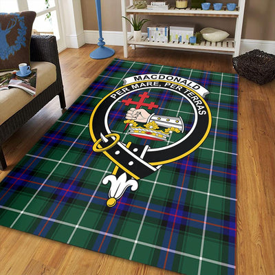 Clan MacDonald of the Isles Hunting Modern Tartan Crest Rug – Scottish Highland Carpet for Living Room, Celtic Home Decor & Scotland Gift UG32