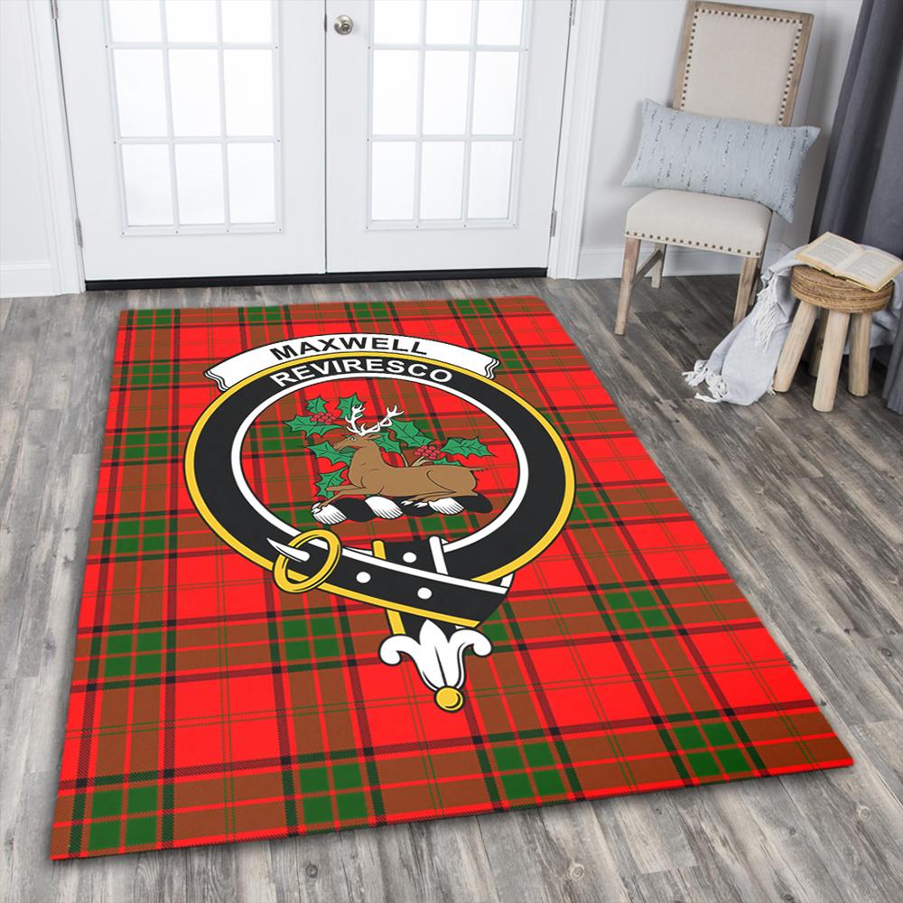 Maxwell Modern Tartan Crest Area Rug