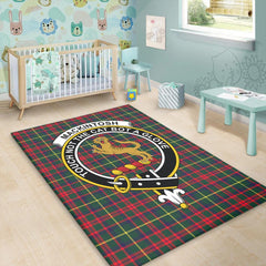 MacKintosh Hunting Modern Tartan Crest Area Rug