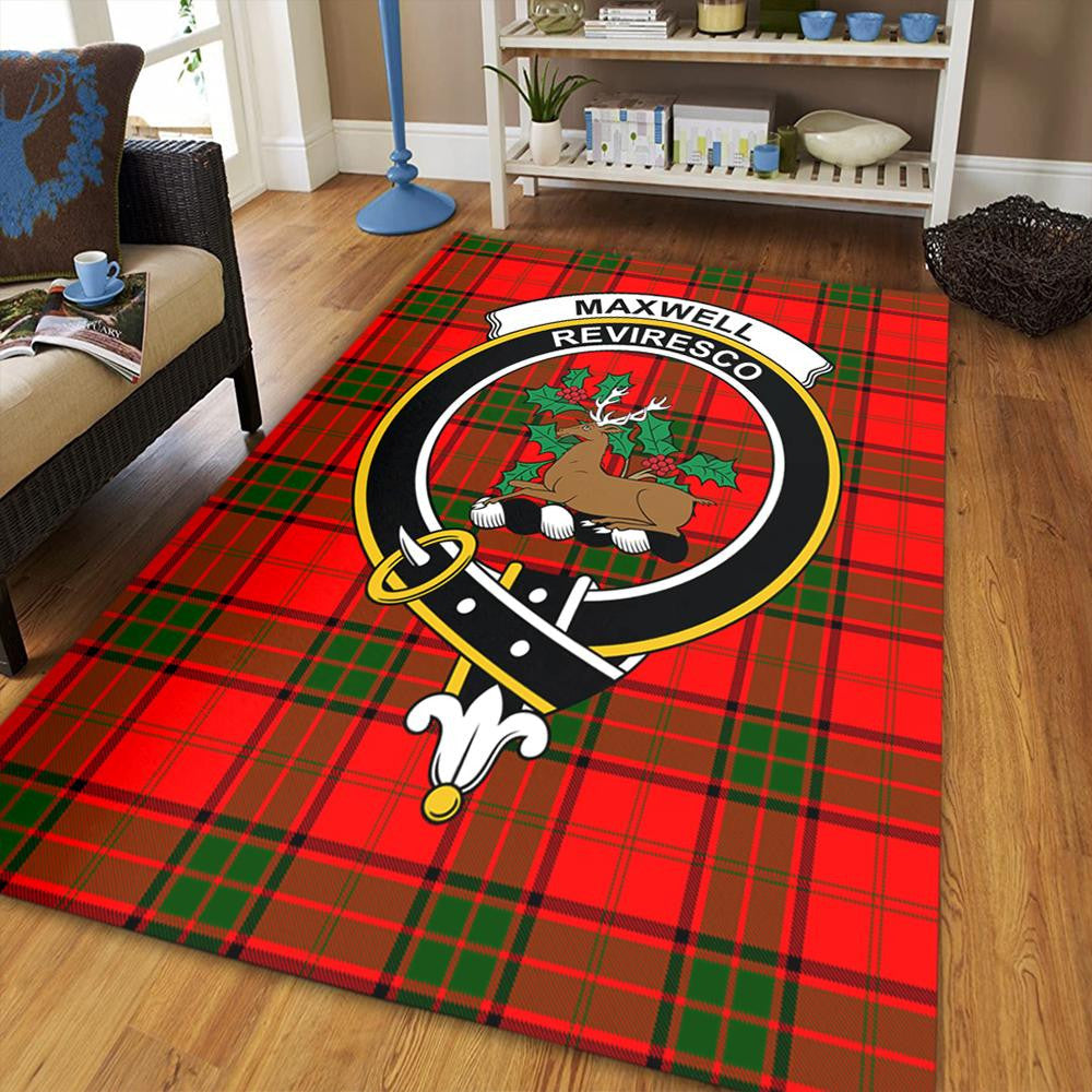 Maxwell Modern Tartan Crest Area Rug