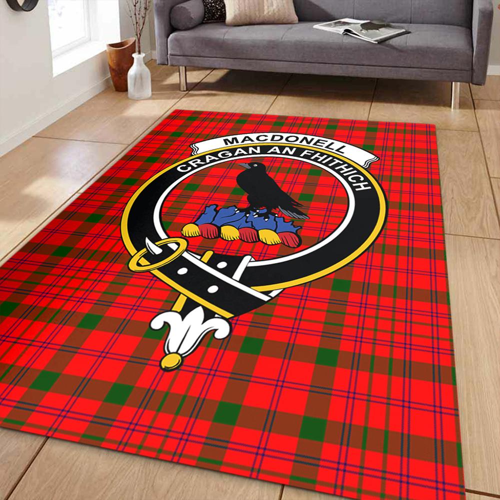 MacDonnell of Keppoch Modern Tartan Crest Area Rug