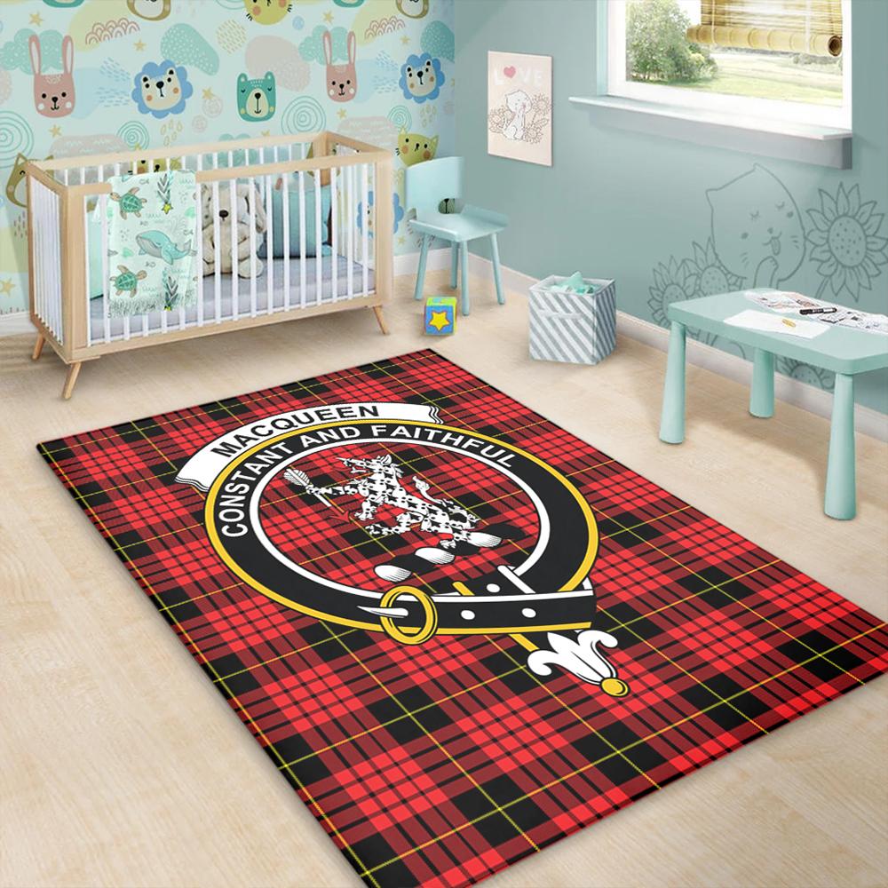 MacQueen Modern Tartan Crest Area Rug