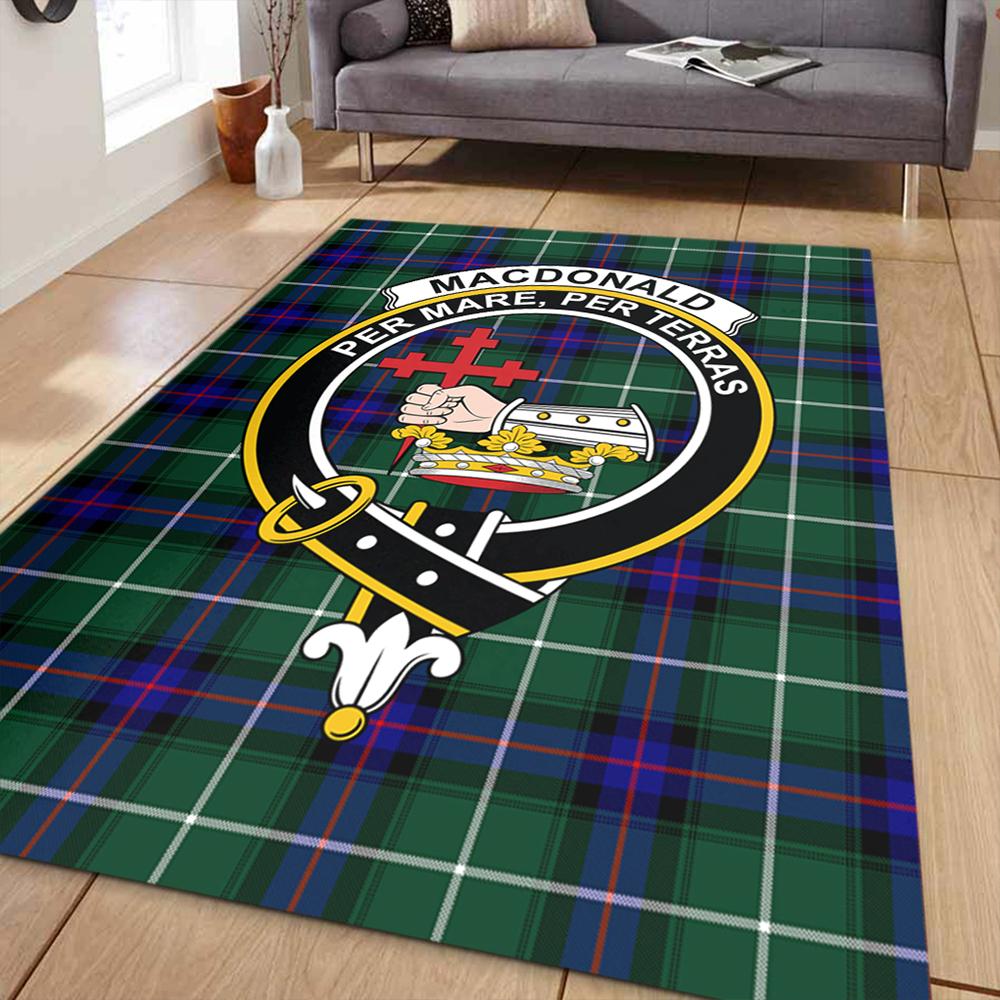 MacDonald of the Isles Hunting Modern Tartan Crest Area Rug