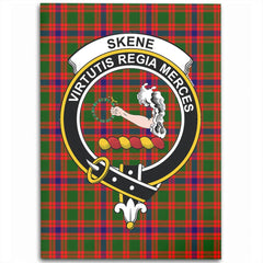 Skene Modern Tartan Crest Area Rug