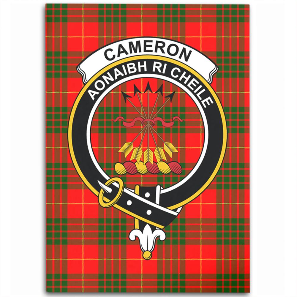 Cameron Modern Tartan Crest Area Rug