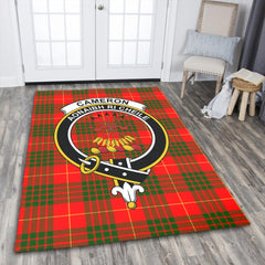 Cameron Modern Tartan Crest Area Rug