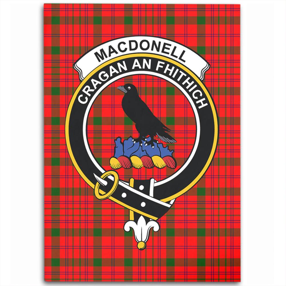 MacDonnell of Keppoch Modern Tartan Crest Area Rug
