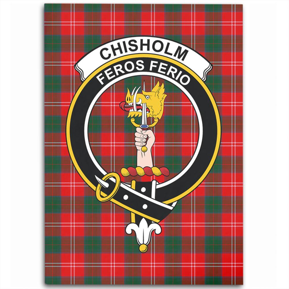 Chisholm Modern Tartan Crest Area Rug