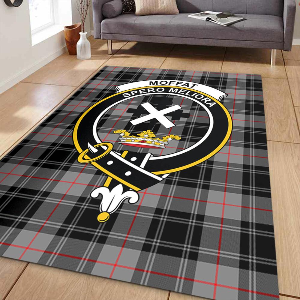 Moffat Modern Tartan Crest Area Rug